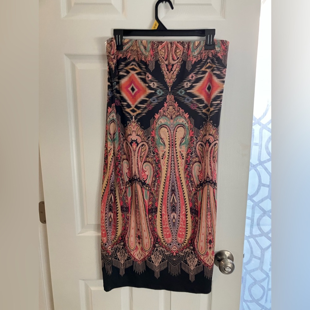Elegant Multicolor Paisley Women's dress